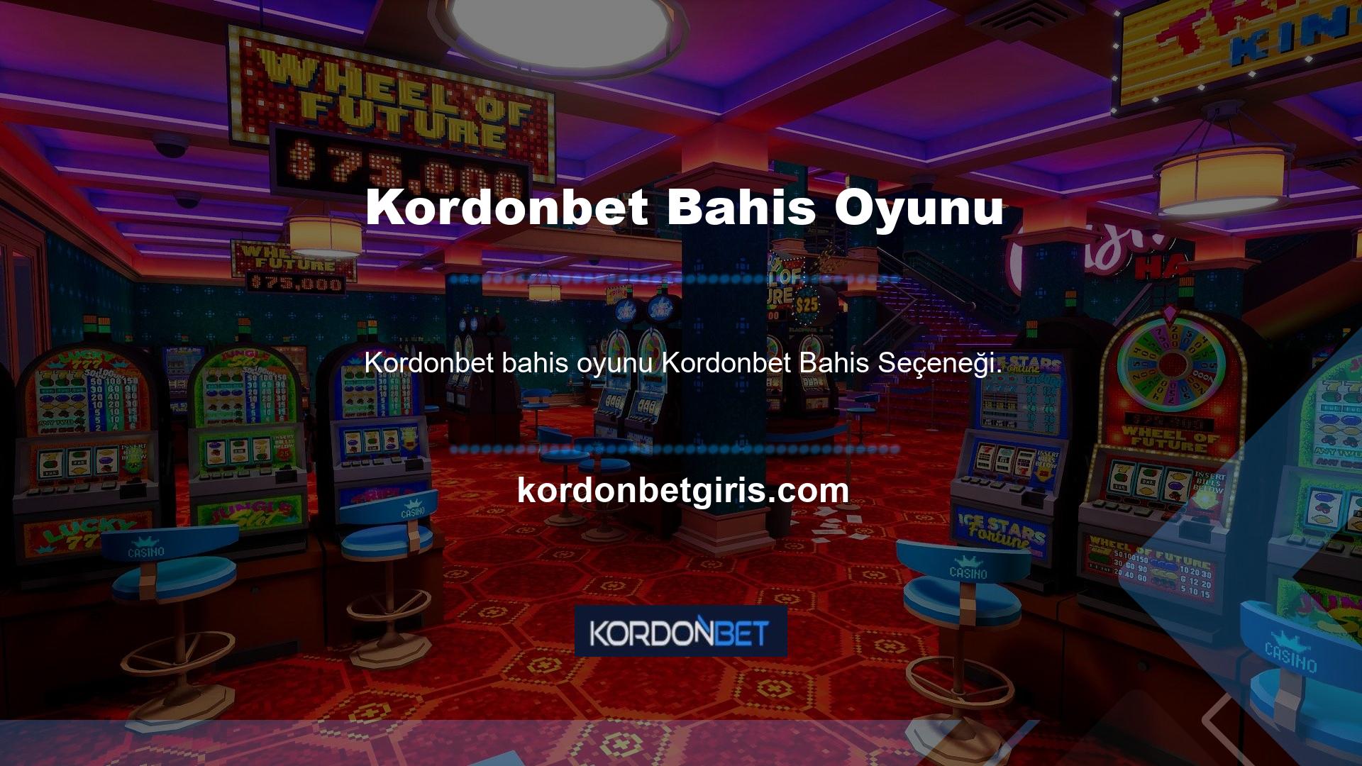 Kordonbet bahis seçeneği, oyunu başlatmak için önce spin düğmesini tıklamak için gereklidir